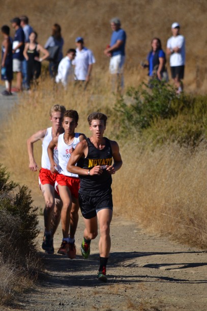 Matt LoVetri leads Munir Kabbara and Blake Delaney up "Double Hill".  LoVetri would go on to win the race.  (Photo courtesy of Sophi Rutherford)